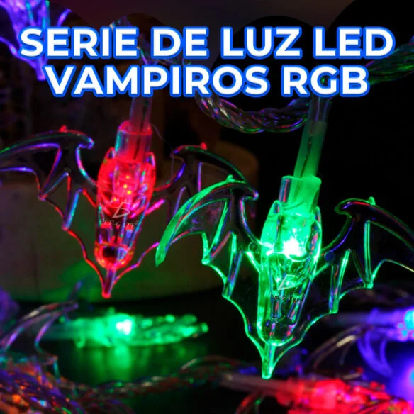 Guirnalda de luces led con diseño de murciélagos para decoración de f…