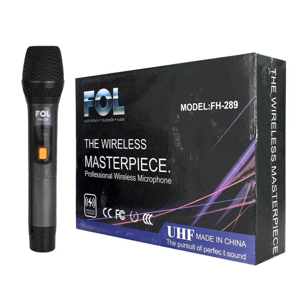 Microfono fol profesional inalambrico de 500-800 MHz y alcance de 30-…