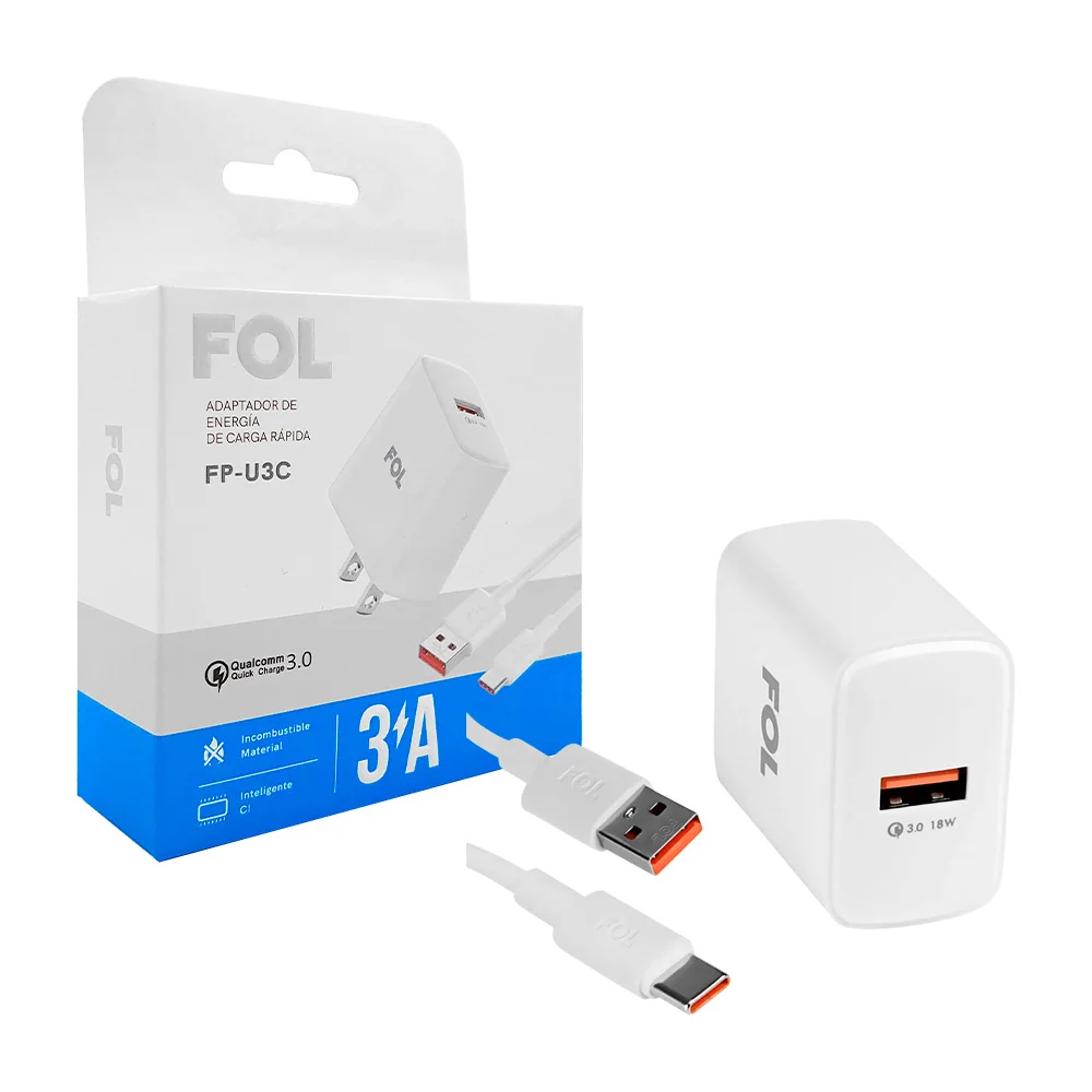 Combo cargador para carga rápida de 1 metro con entrada tipo C a USB …