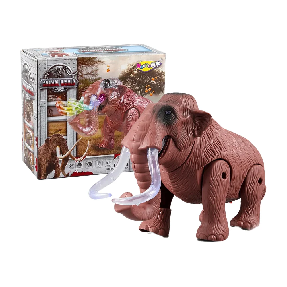 Mamut de juguete con movimiento, luz y sonido, variedad de colores / elephants valley