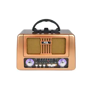 Bocina bluetooth fol estilo radio retro sintonizador con radio fm, as…