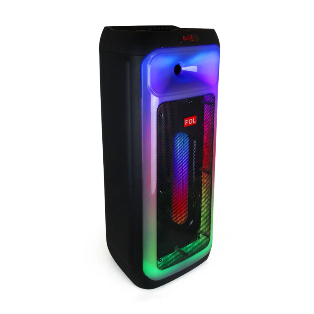 Bafle de piso fol con doble altavoz, karaoke, conexión bluetooth, rad…