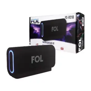 Bocina Fol recargable con bluetooth, luces RGB, sonido envolvente, va…