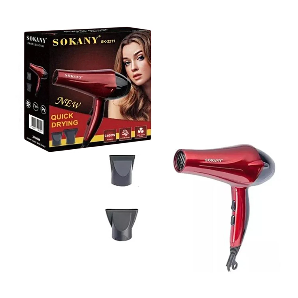 Secadora eléctrica sokany con boquillas intercambiables para cabello,…
