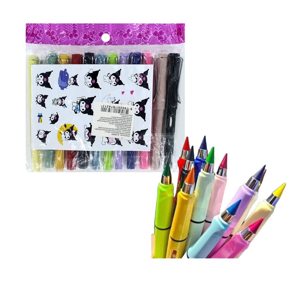 1pza Lápiz infinito de color con borrador y clip, variedad de colores…