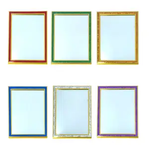 1pza Espejo rectangular mediano con marco metálico 19.5x24.5cm, varie…