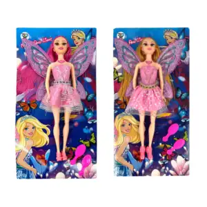 Muñeca con alas de hada, accesorios, luz y sonido, variedad de colore…