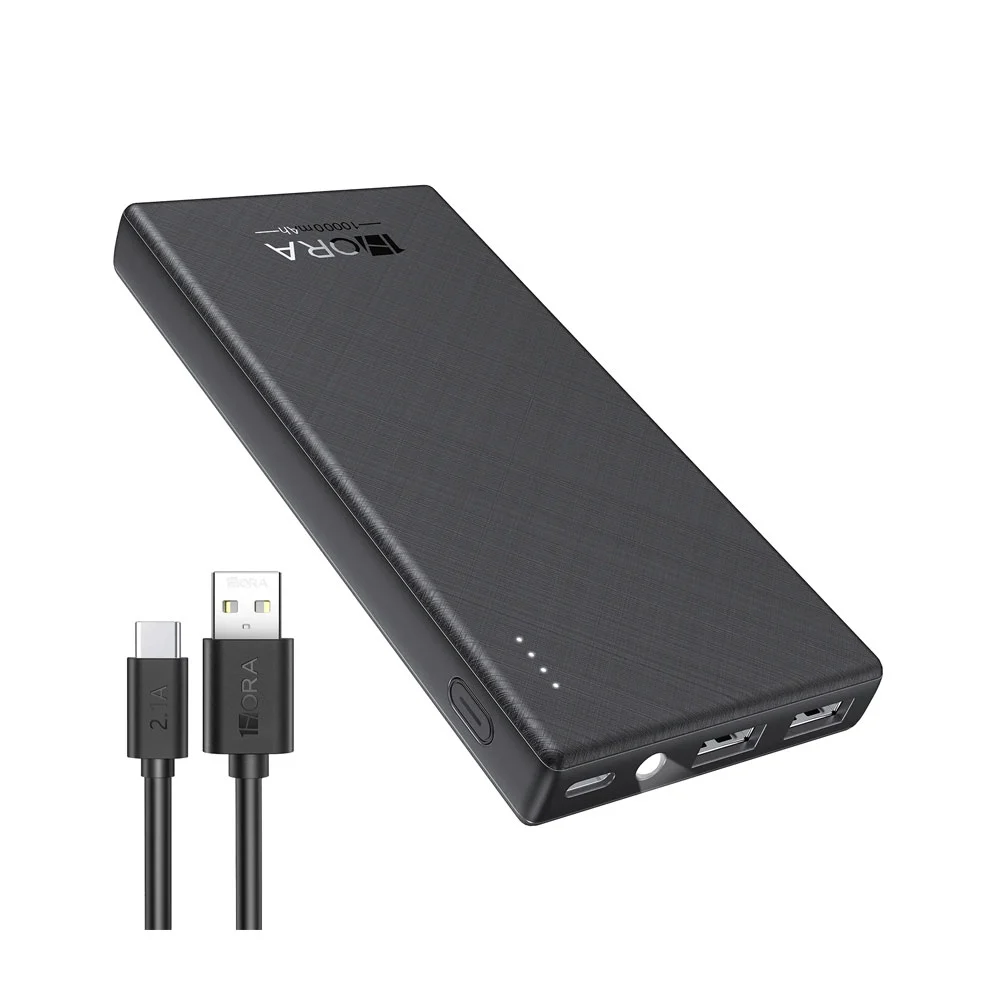 Power bank batería portátil 1hora con puerto usb-c y 2 usb de 10000ma…