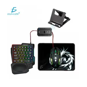 Kit gamer con teclado, mouse bluetooth, soporte y mouse pad para celu…
