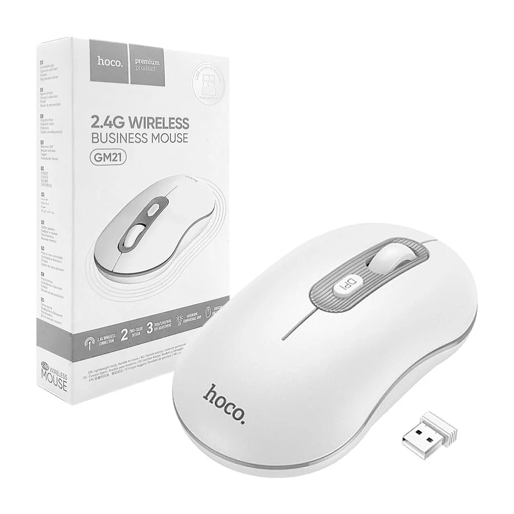Mouse inalámbrico 2.4g con receptor usb, botón para ajustar dpi y dis…