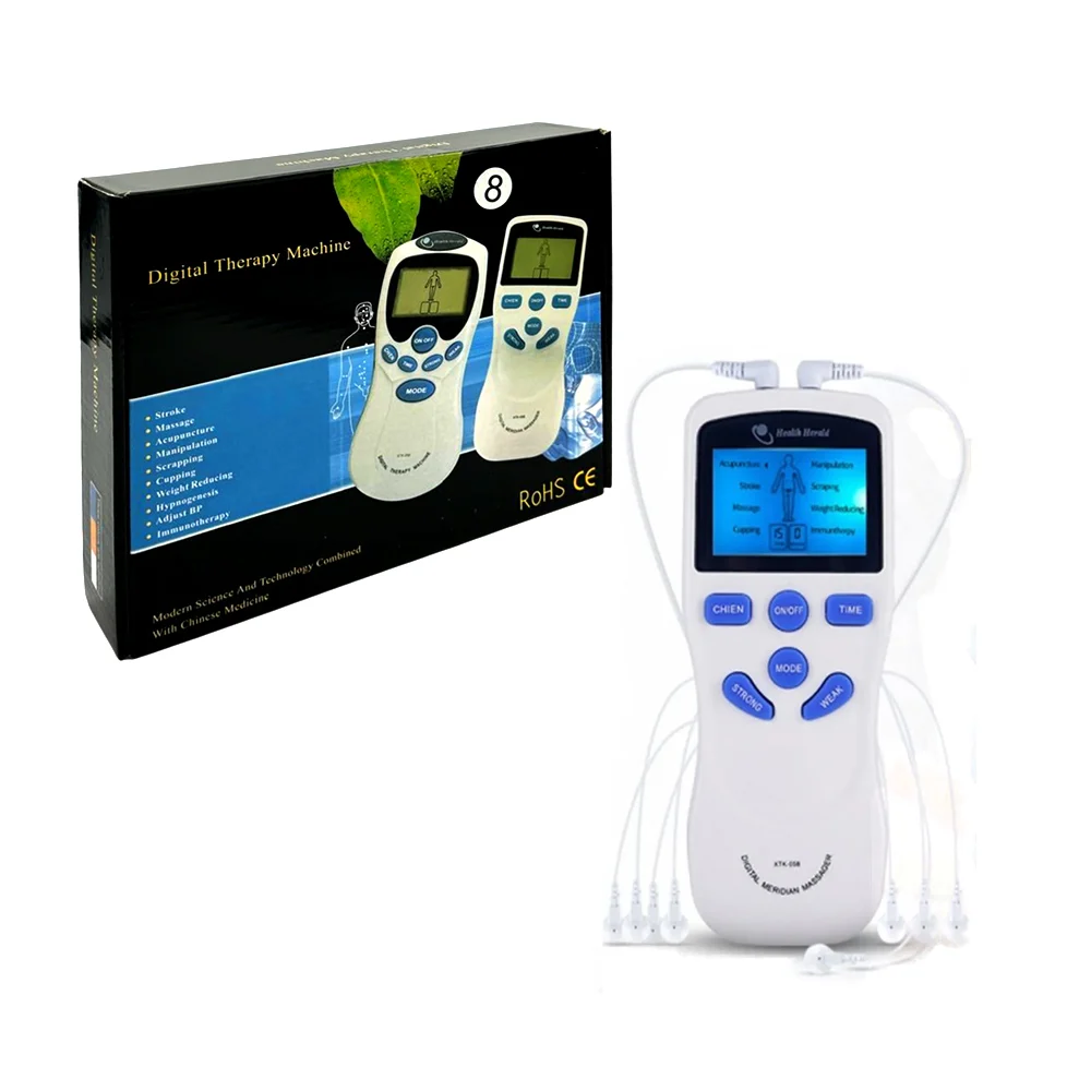 Máquina electro-estimuladora masajeador con 8 parches adhesivos para …