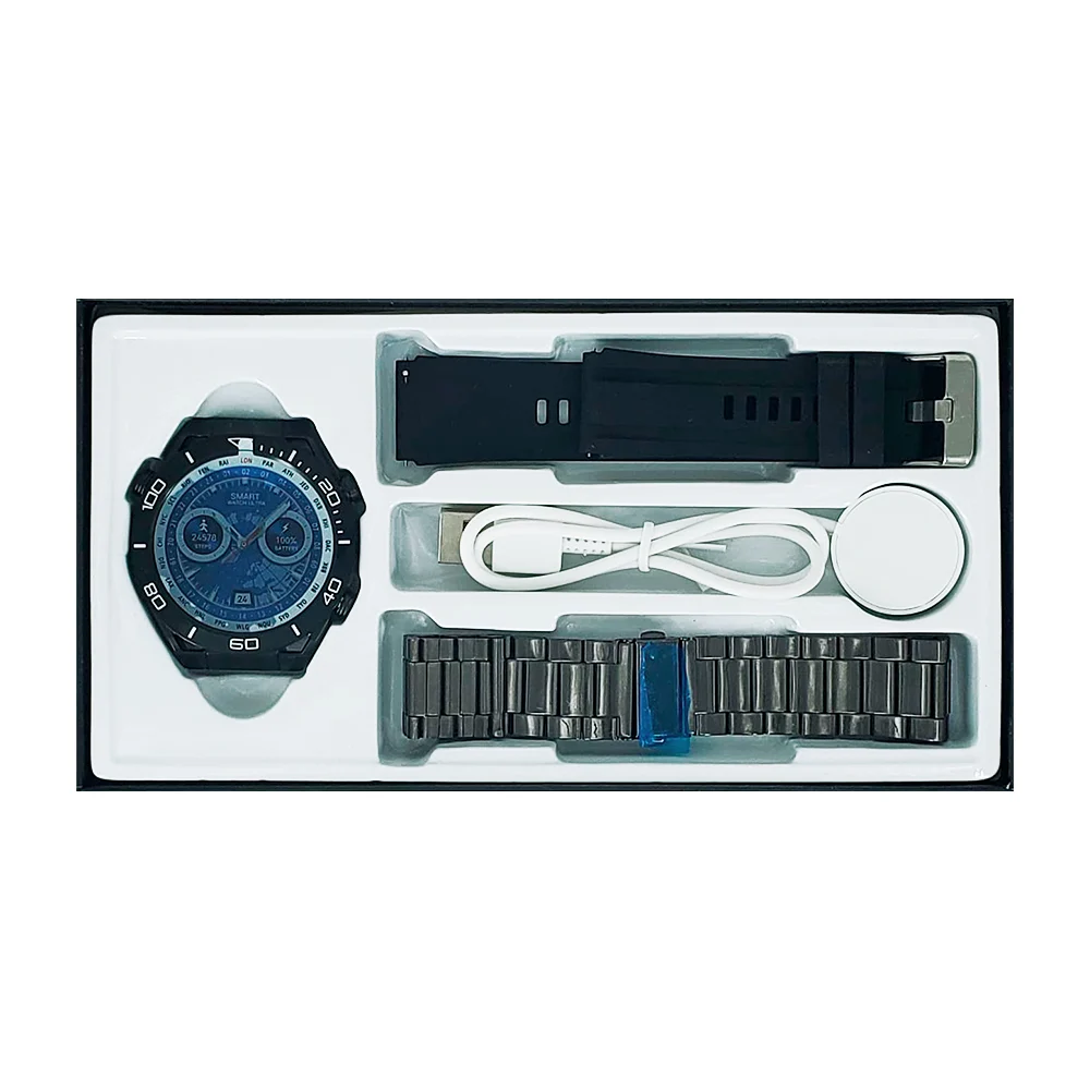 Smart watch gt6 pro con correas de plástico y metálico + cargador mag…