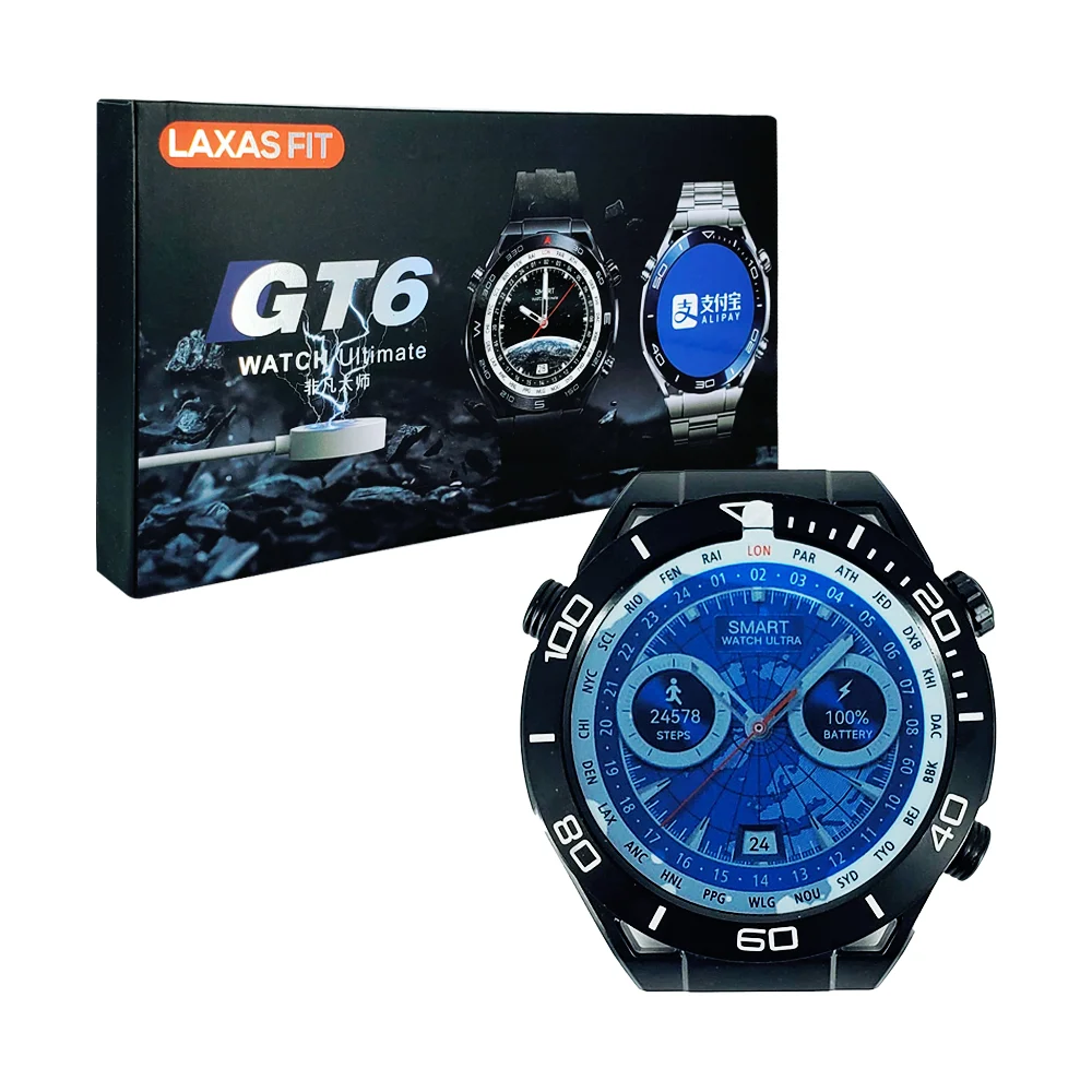 Smart watch redondo con 2 juegos de correas intercambiables y cargado…