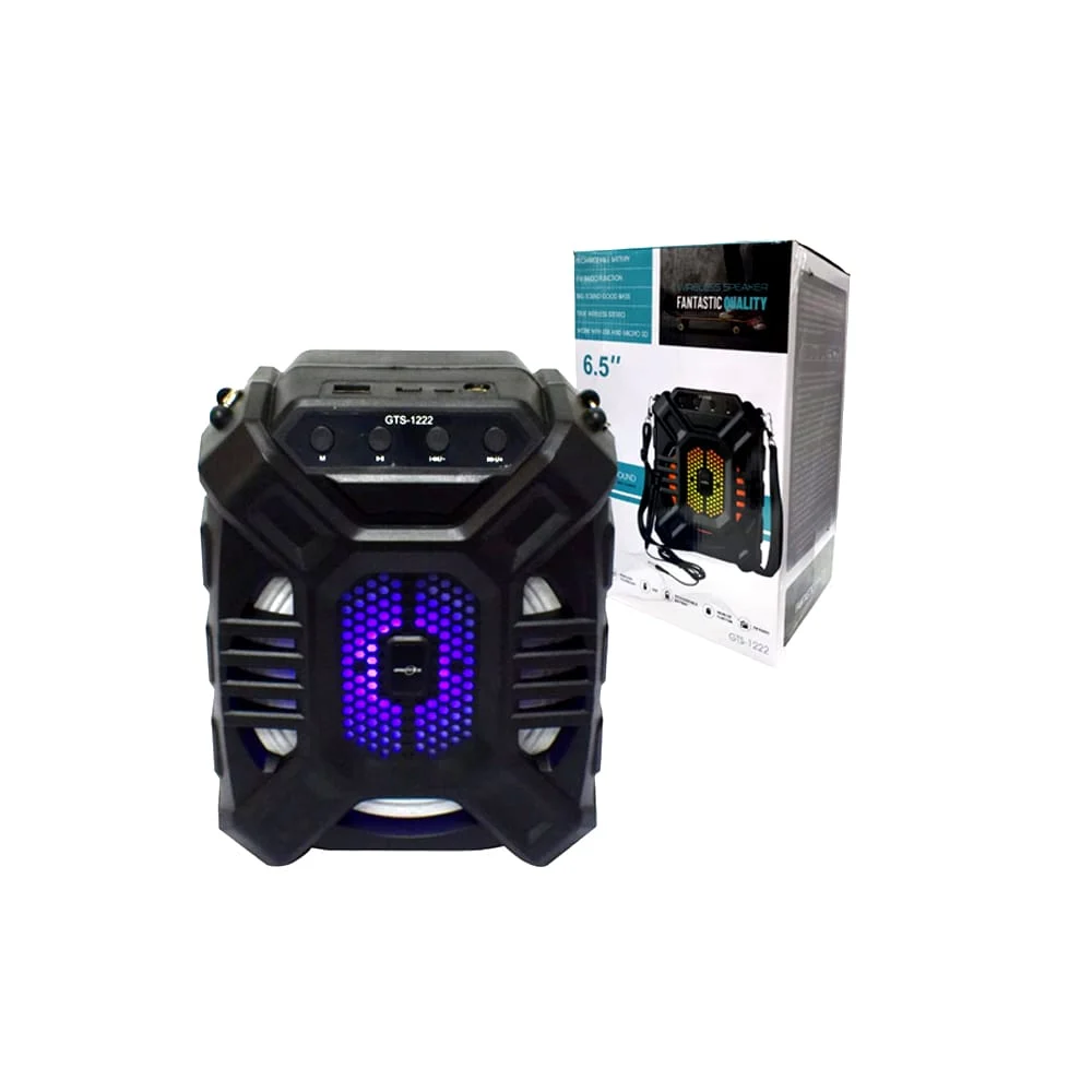 Bocina bluetooth greatnice cuadrada de 6.5 pulgadas con correa, micró…