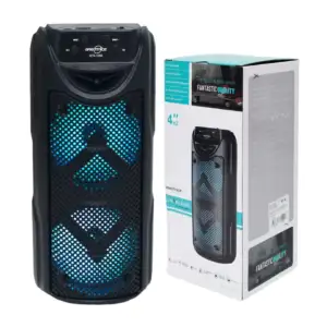 Bocina bluetooth greatnice 4x2 pulgadas con luz led, radio fm y entra…