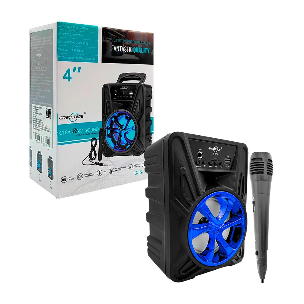 Bocina bluetooth greatnice de 4 pulgadas con radio fm, puerto usb-tf …