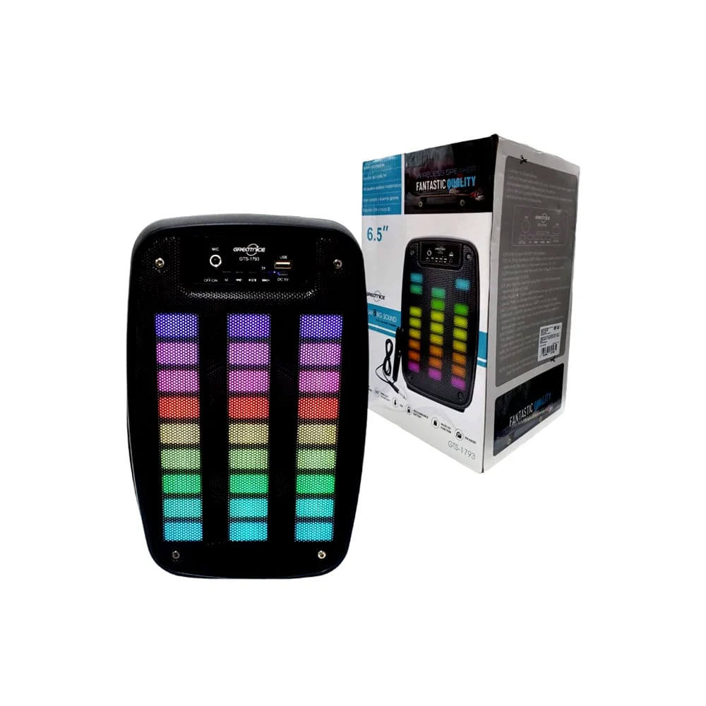Bocina bluetooth greatnice de 6.5 pulgadas con micrófono, radio FM, b…