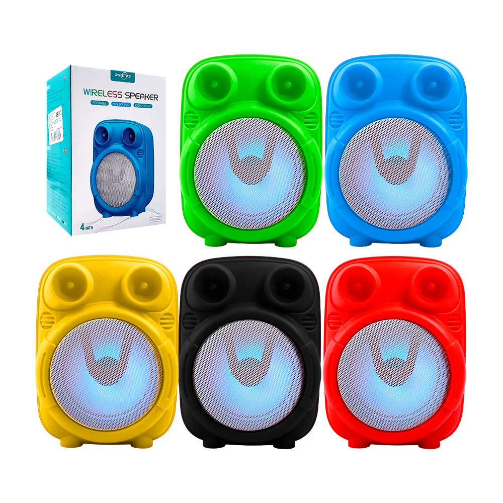1pza Bocina inalámbrica de plástico, con diseño en círculos, iluminac…
