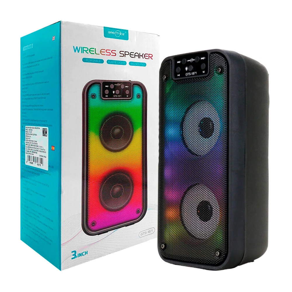 Bocina bluetooth greatnice de 3x2 pulgadas con radio fm, puerto usb-t…