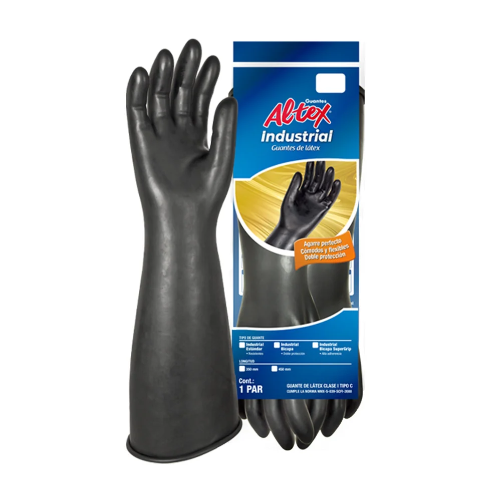 Par de guantes industriales altex de látex natural y alta protección …