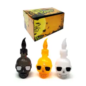 1pza Lámpara decorativa con diseño de calavera halloween y luces rgb,…