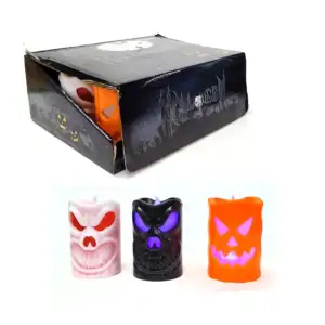 1pza Lámpara tipo vela decorativa con temática de happy halloween y l…