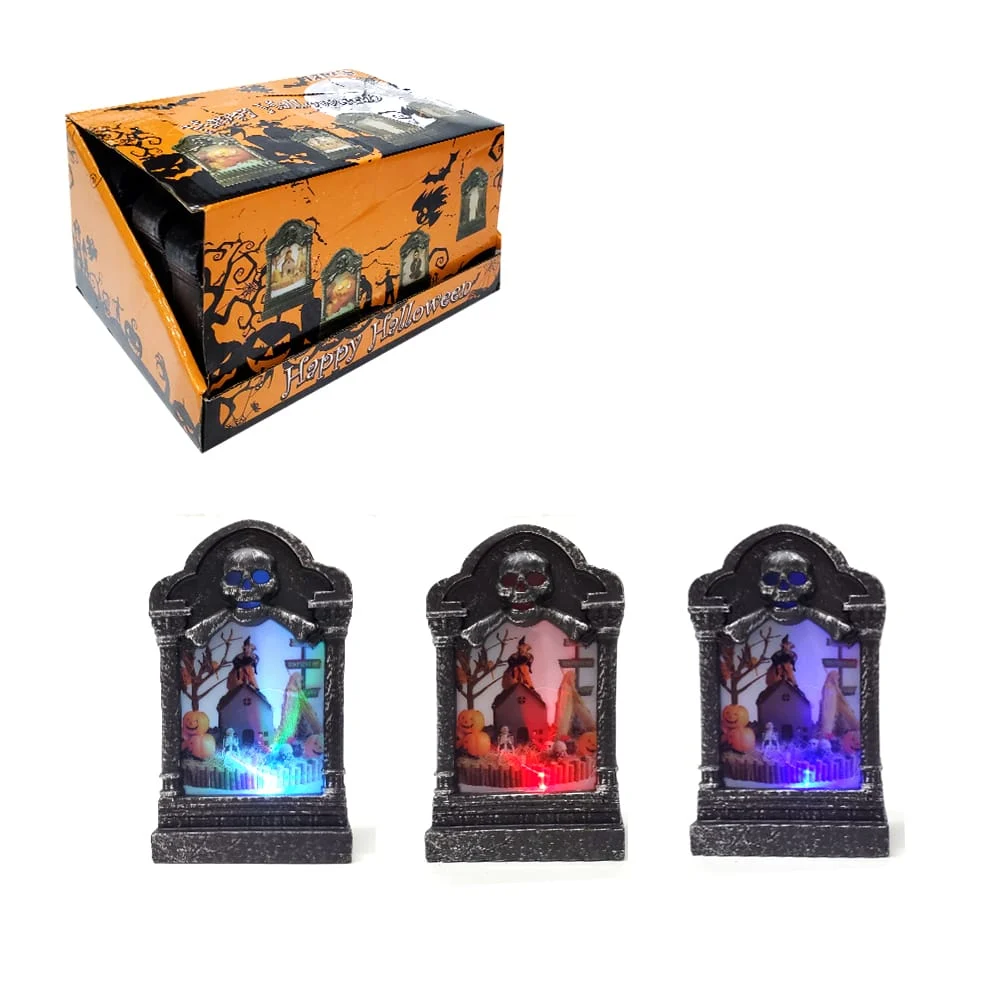 1pza Lámpara decorativa con diseño de lápida en temática de halloween…