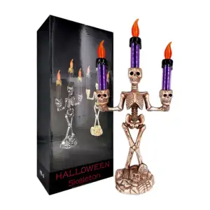 Lámpara decorativa con diseño de calavera con 3 velas para fiesta de …