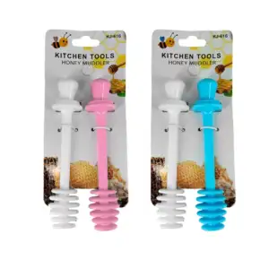 Set con 2 cucharas de plástico para revolver miel, variedad de colore…