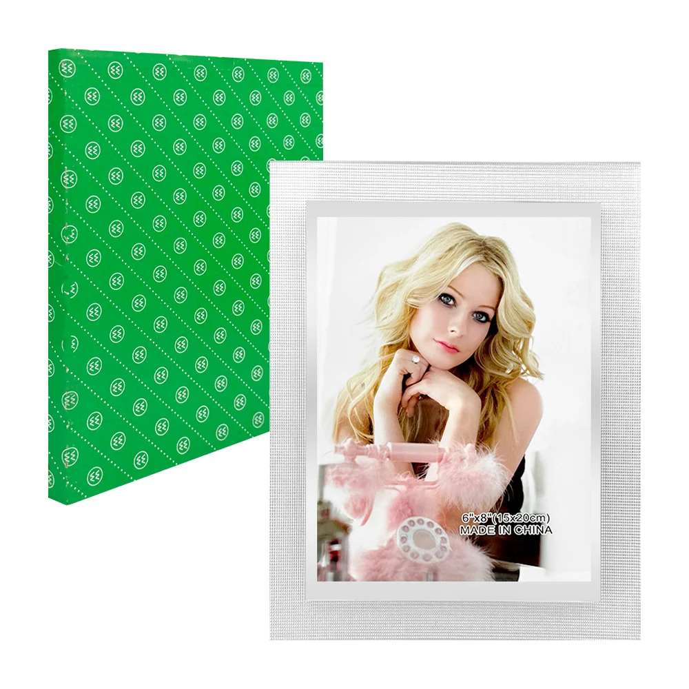 Portarretrato de cristal con efecto 3d, marco externo plateado 15x20 …