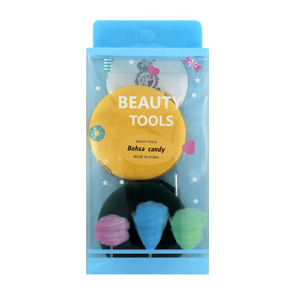 Par de esponjas almohadillas redondas aplicadoras de maquillaje con c…