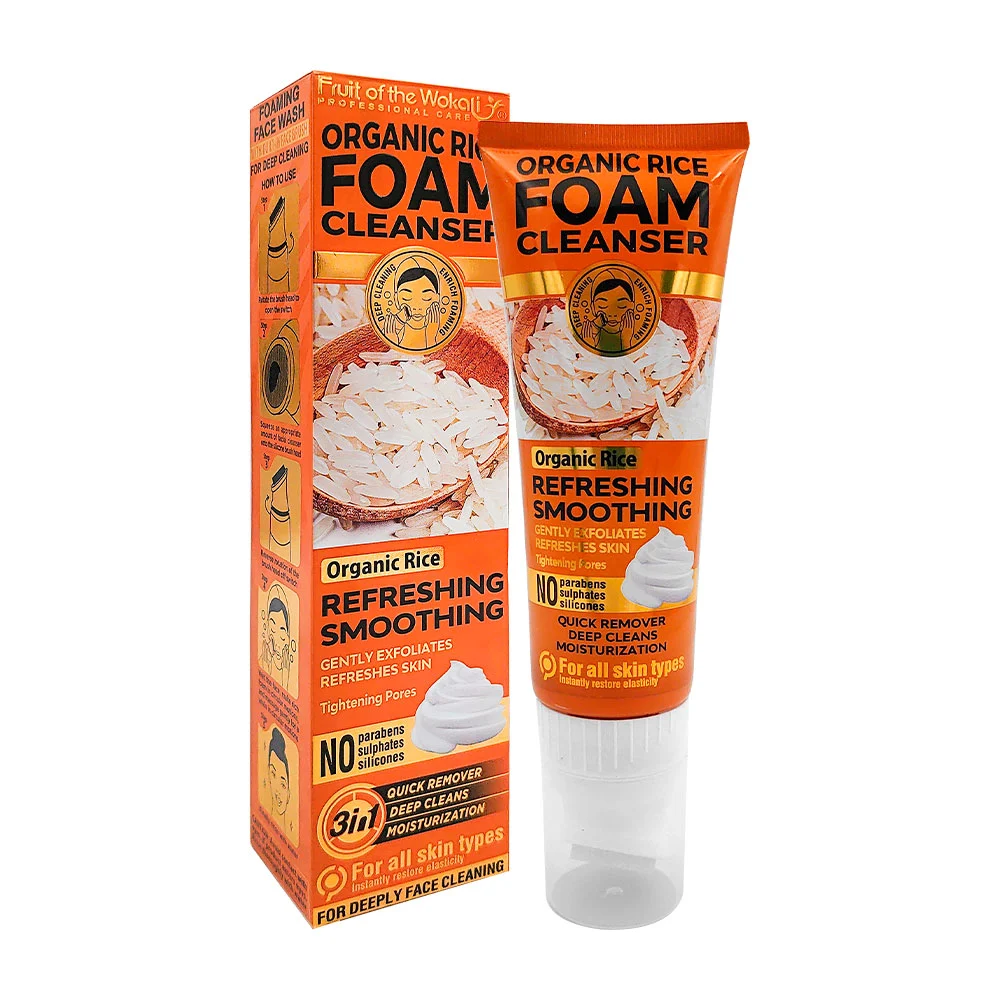 Espuma facial limpiadora con extracto de arroz 120ml y cepillo limpia…