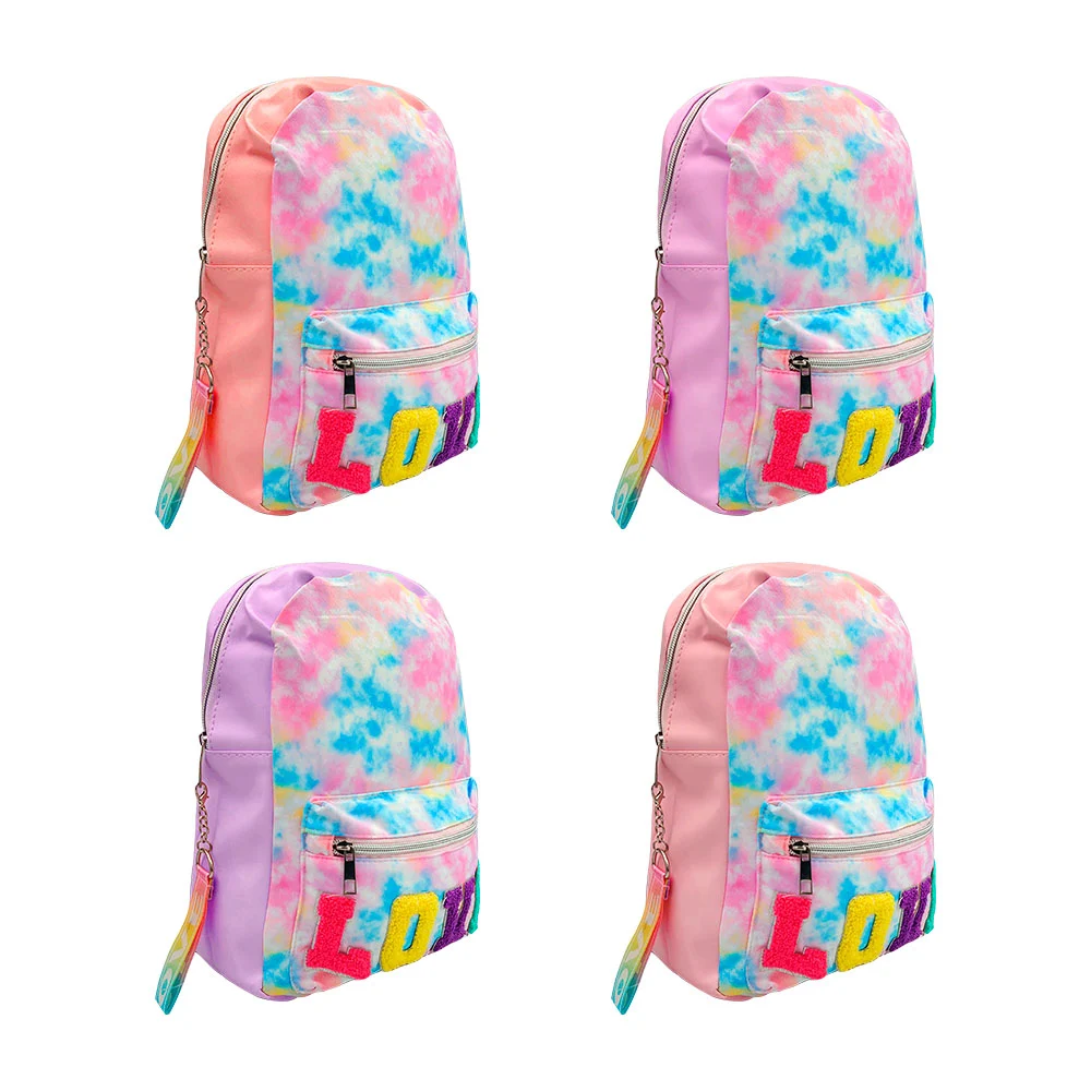 Mochila infantil de cuero sintético y tela con 2 compartimentos, leye…