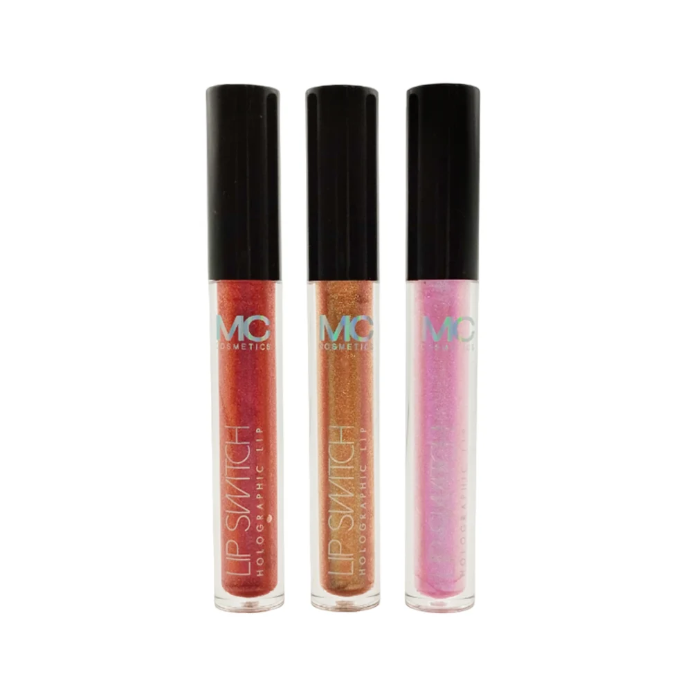 1pza Brillo labial mc cosmetics con glitter, variedad de tonos, 3.5g …