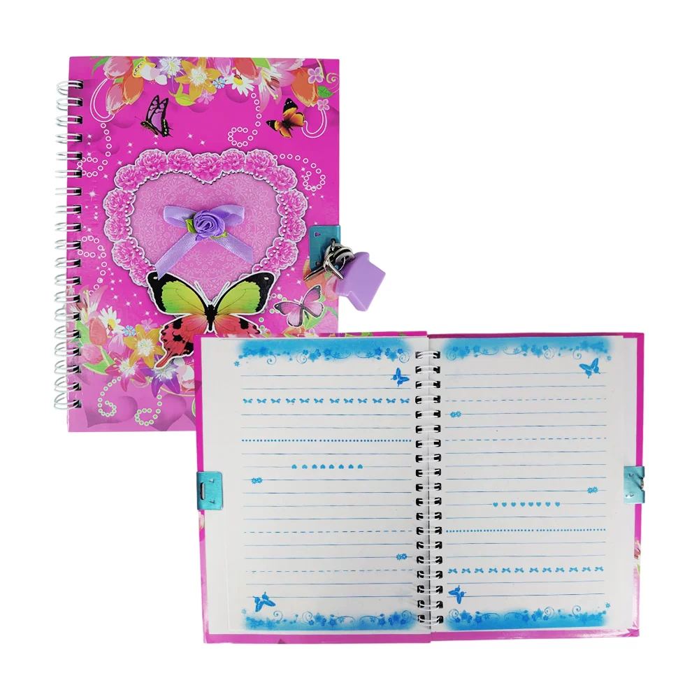 1pza Libreta / diario infantil con candado de privacidad, pasta dura,…
