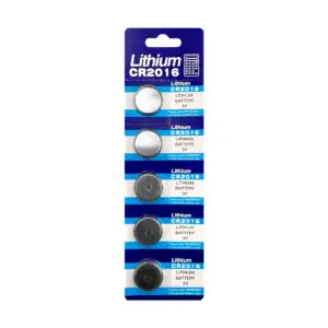 Blíster con 5 pilas baterías de litio lithium tipo botón cr2016, 3v p…