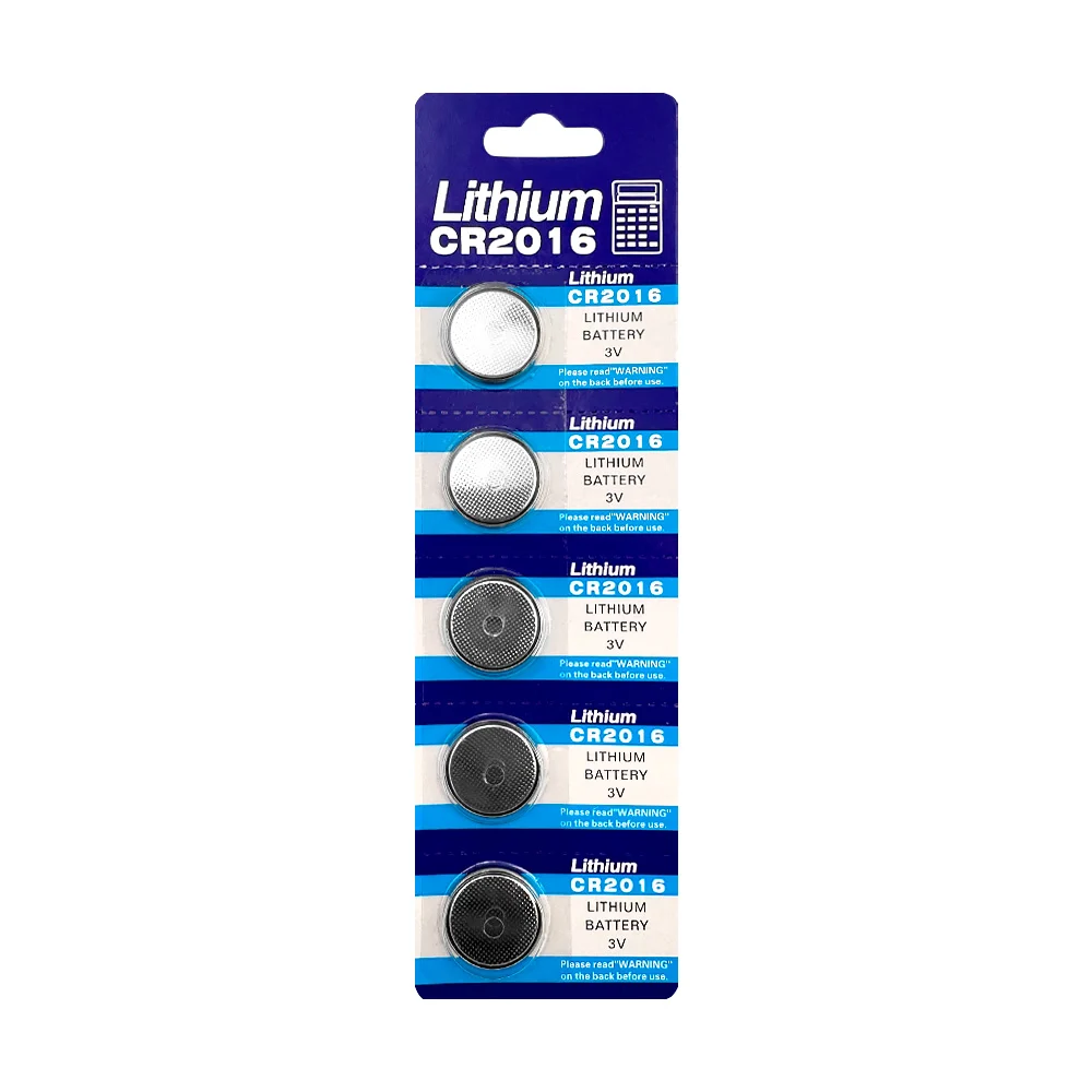 Blíster con 5 pilas baterías de litio lithium tipo botón cr2016, 3v p…