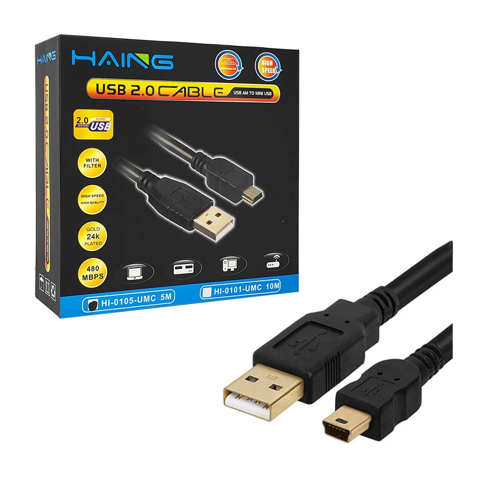 Extensión de cable usb 2.0 a v3 transferencia de datos y carga 5m / 9…