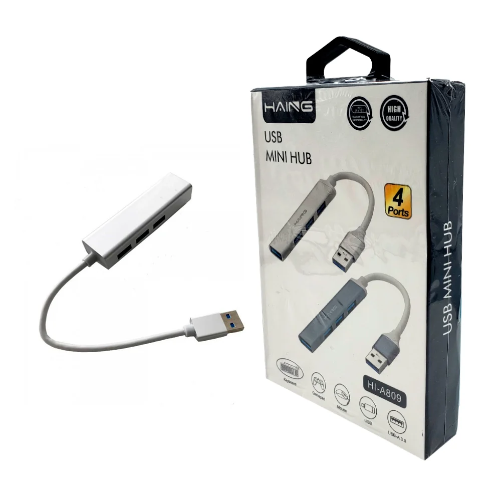 Hub adaptador usb haing con 4 puertos usb, variedad de colores / mini…