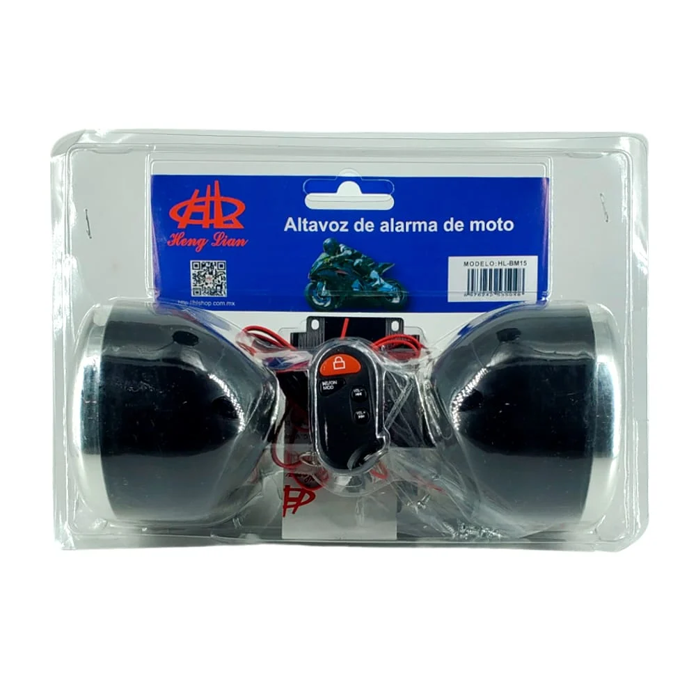 Juego de 2 altavoces / alarmas para motocicleta con control remoto y …