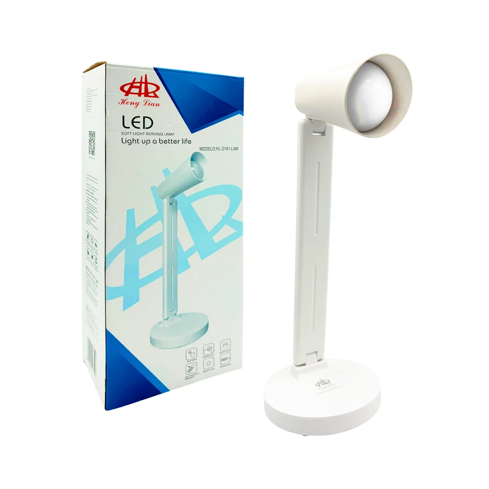 Lámpara led touch recargable y plegable para escritorio, 130x130x330m…