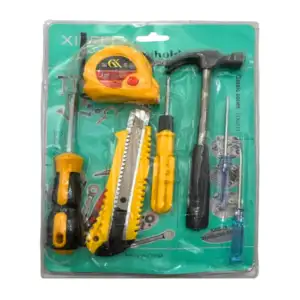 Juego de herramienta con flexómetro 3m, martillo pequeño, 4 desarmado…