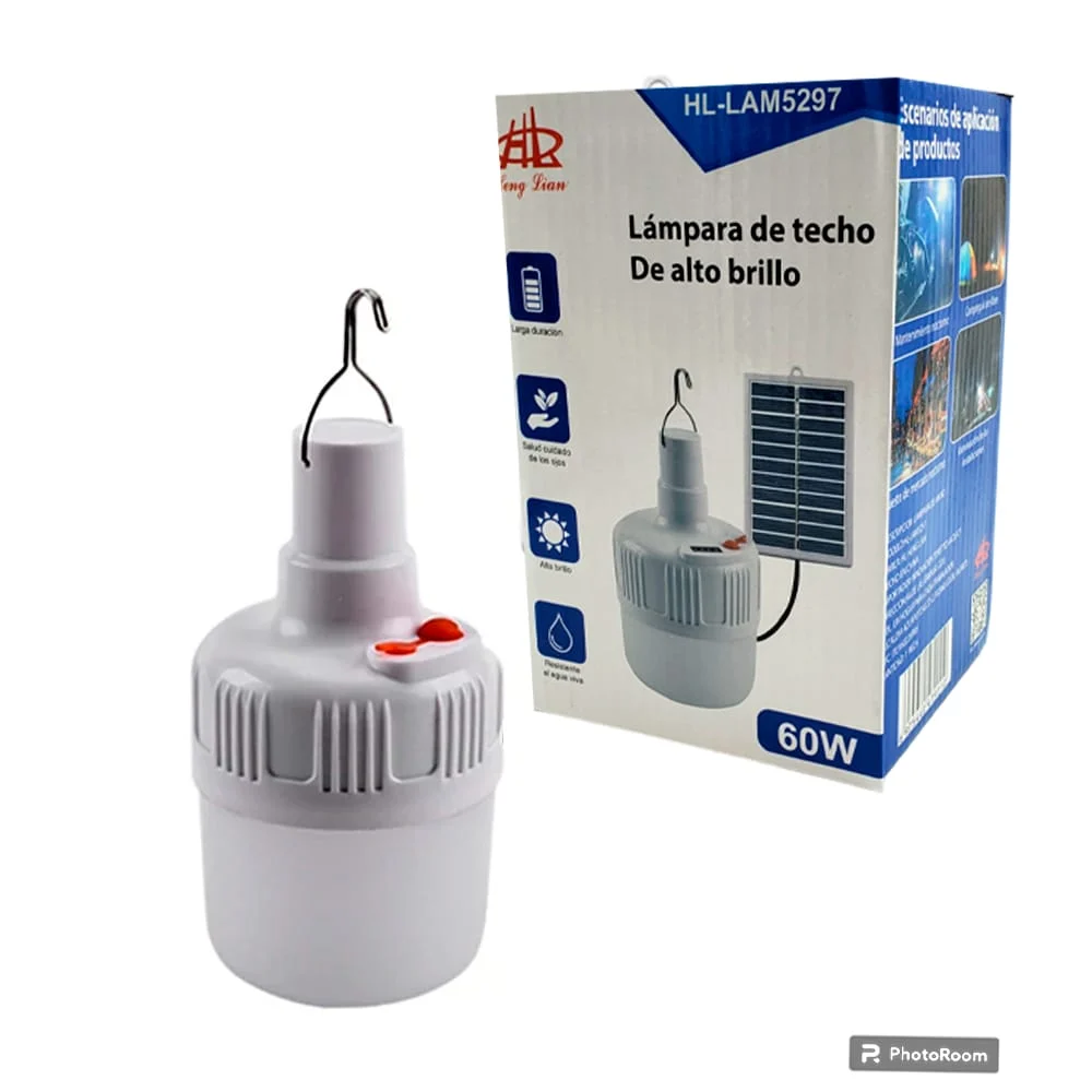Lámpara / bombilla colgante de techo portátil para campamento con 60w…