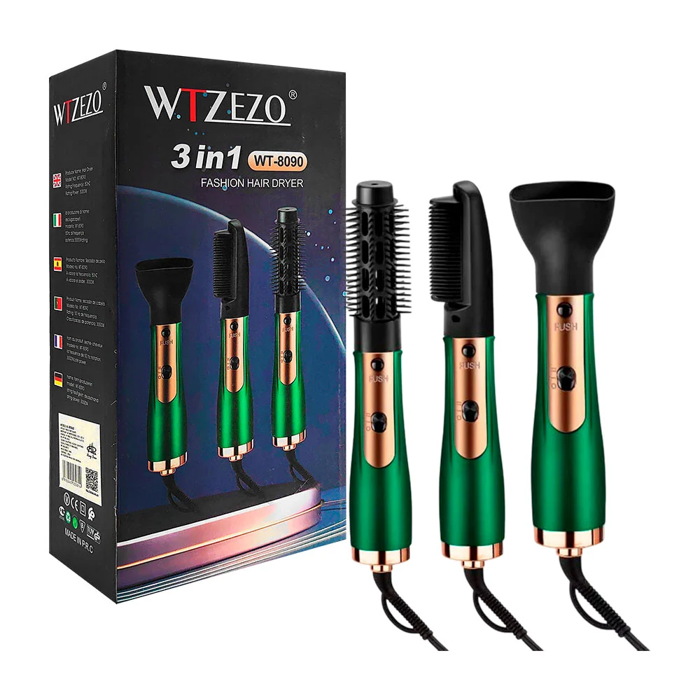 1pza Secadora de cabello, eléctrica, con puntas intercambiables, vari…