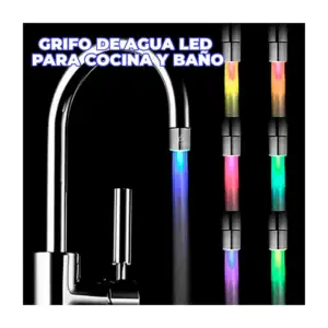 Boquilla de grifo con sensor de temperatura inteligente y luz led con…