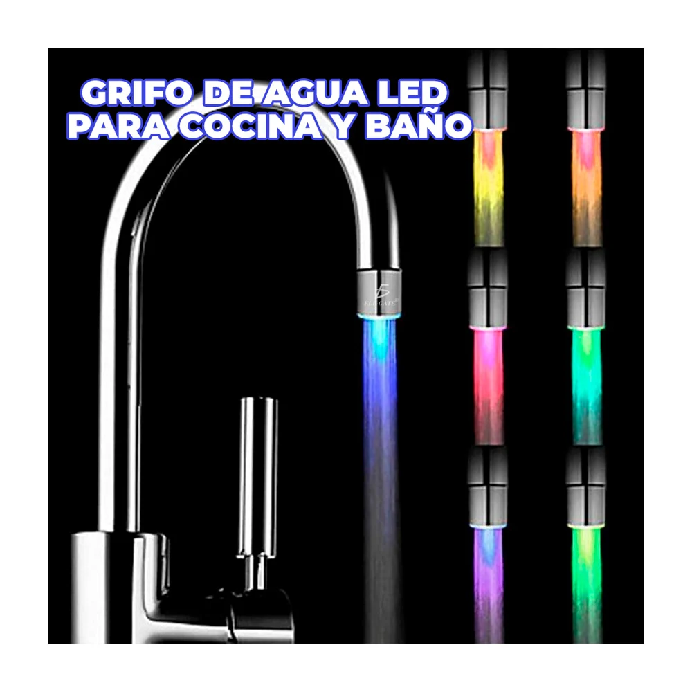 Boquilla de grifo con sensor de temperatura inteligente y luz led con…
