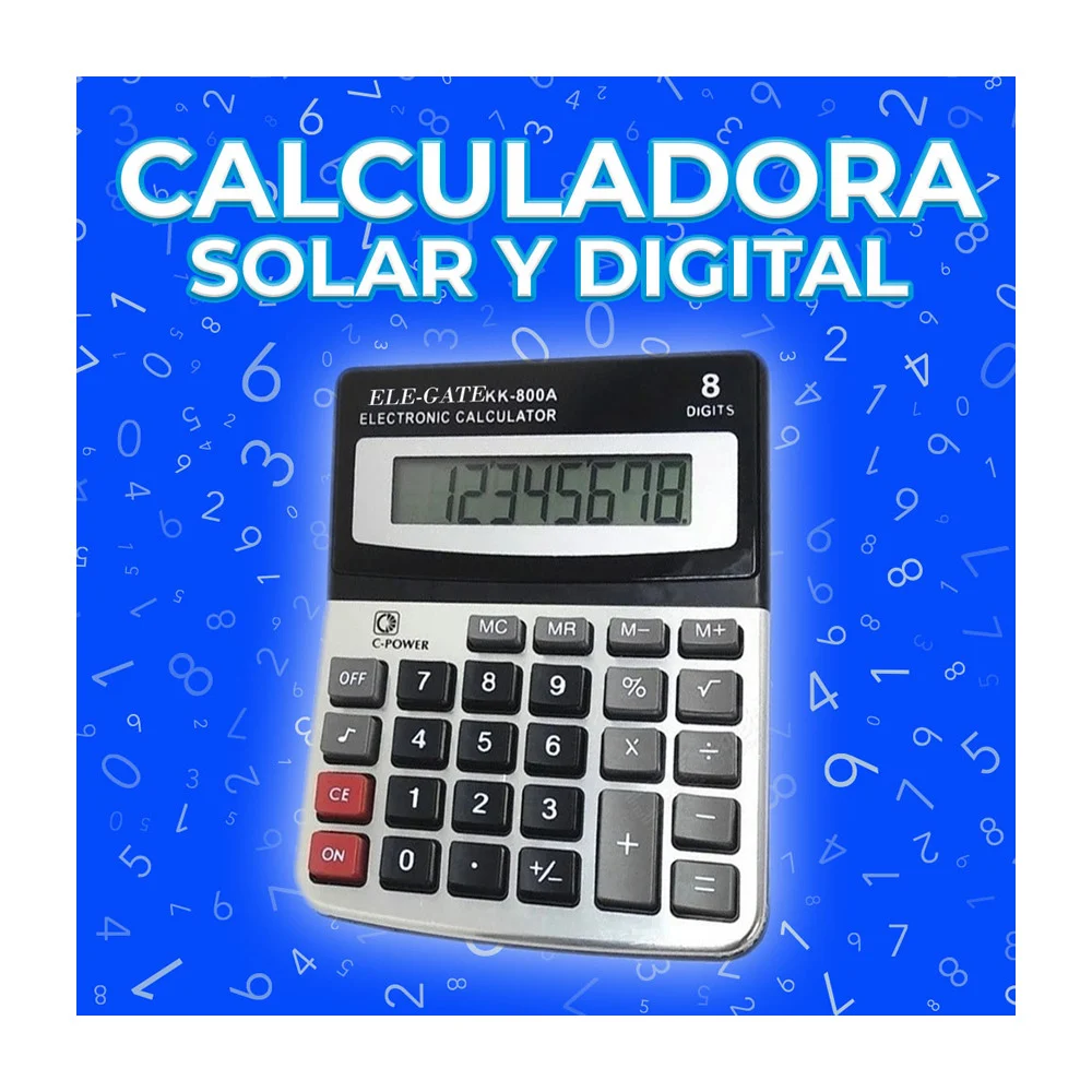 Calculadora grande de escritorio con 8 dígitos, pantalla digital y fu…