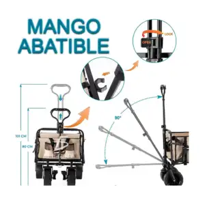 Carrito de mano para camping plegable con capacidad de carga / hog.18…