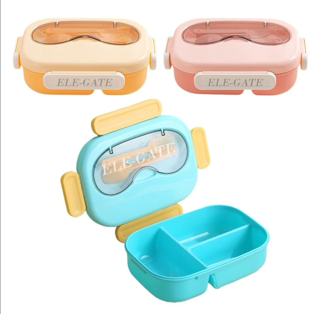 Lunch box 4 piezas estilo kawaii, variedad de colores / hog.199.10