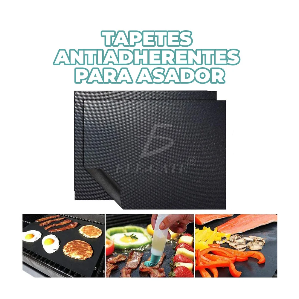 Tapete resistente antiadherente para asador, parrilla y horno reutili…